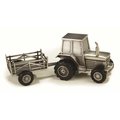Leeber Leeber 88629 Elegance Pewter Plated Tractor Bank; 3.25 x 3.25 x 8.25 in. 88629